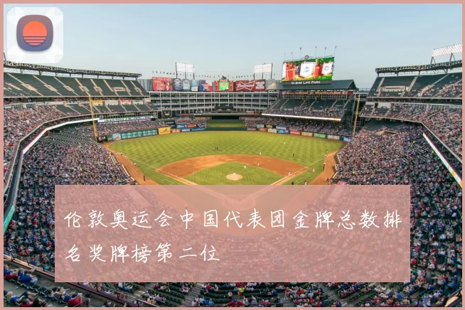 伦敦奥运会中国代表团金牌总数排名奖牌榜第二位